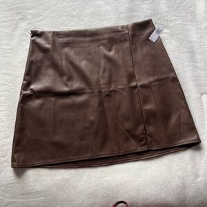 Faux Leather Skirt
